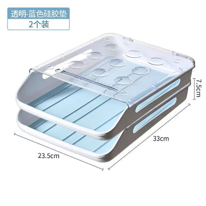 Refrigerator Egg Storage Box Kitchen Refrigerator Home Preservation Storage Box Plastic Stackable Egg Carton Multi-Layer Tray